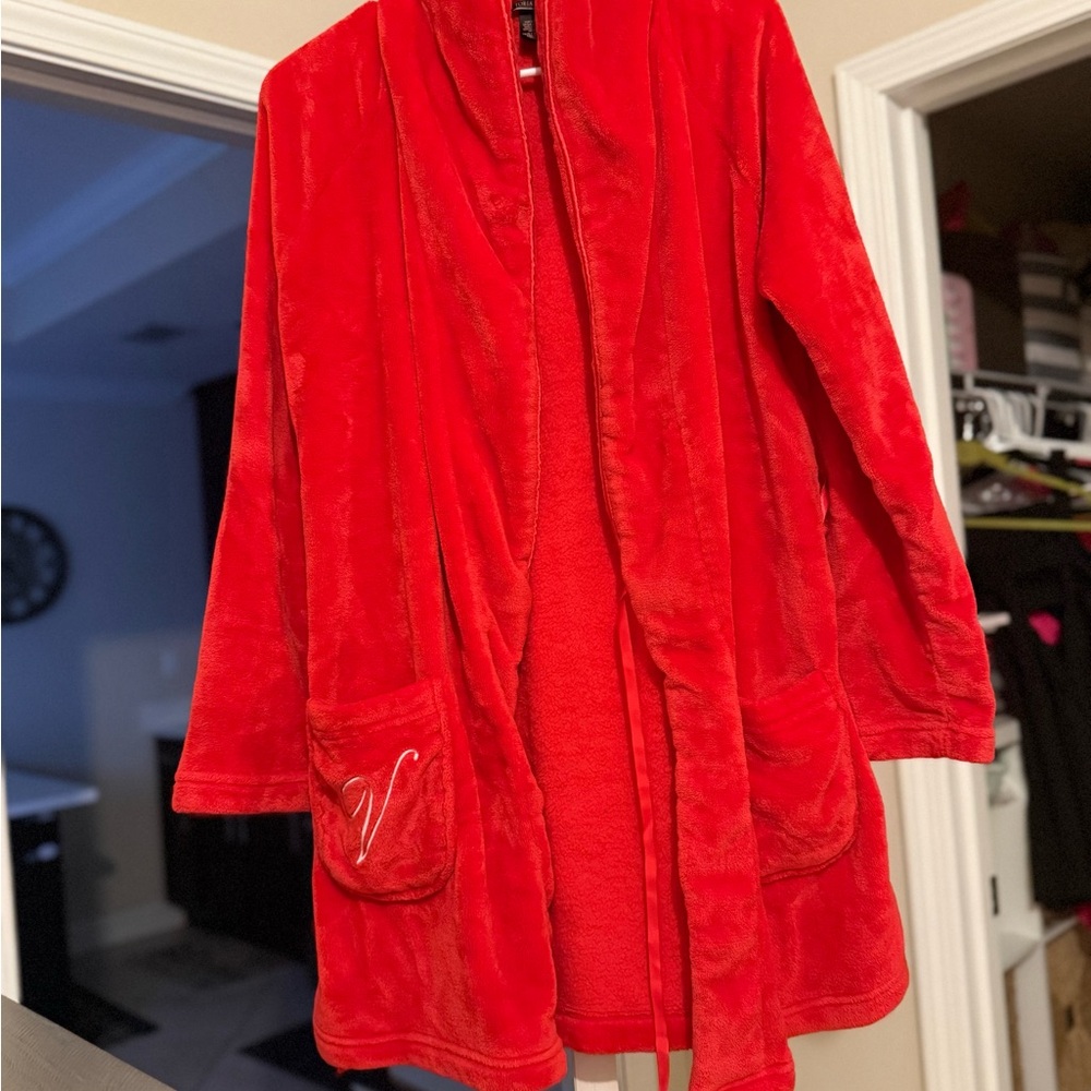 Victoria's Secret Red Plush Jacket